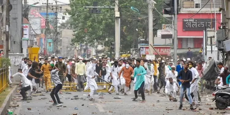 File photo of violence in Ranchi on June 10