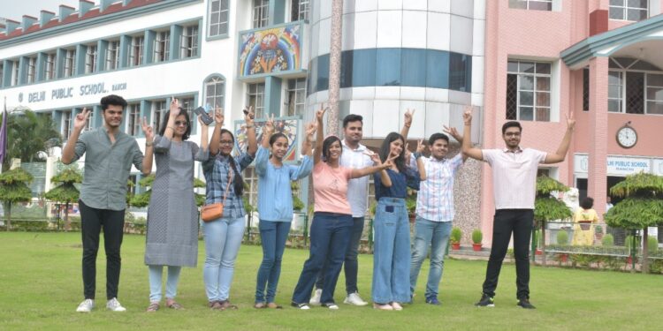 Students celebrating at DPS Ranchi