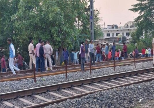 The railway track stretch in Jugsalai where the dismissed Tata Steel officer committed suicide on Saturday.