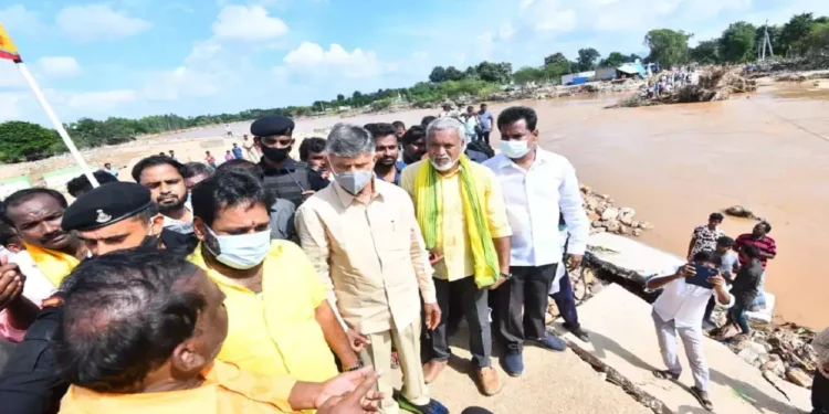 TDP’s Relief Efforts Underway in Flood-affected Andhra Pradesh, Says Chandrababu Naidu