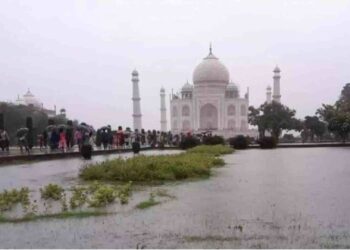 Water Leakage Reported at Taj Mahal’s Main Dome After Heavy Rain
