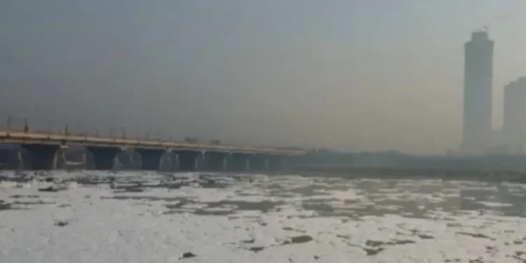 Smog Engulfs Delhi-NCR as Toxic Foam Covers Yamuna, Air Quality Worsens