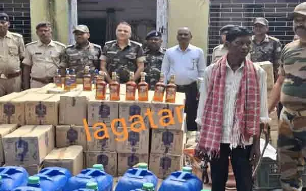 Illegal Mini Liquor Factory Busted in Dhanbad: ₹25 Lakh Worth of Liquor Seized, One Arrested