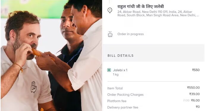 BJP Sends 1kg of Jalebi to Congress HQ for Rahul Gandhi in Delhi, Opts for Cash on Delivery