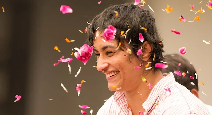 Vinesh Phogat Celebrates Victory in Haryana’s Julana: “Truth Has Prevailed”