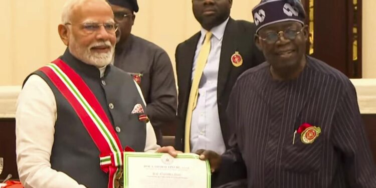 PM Modi Receives Nigeria’s Second-Highest National Award