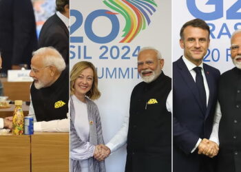 PM Modi Engages with Biden, Macron, Meloni at Brazil G20 Summit