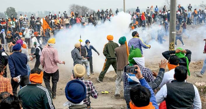 Tear Gas Fired as Farmers March Towards Delhi Demanding MSP Guarantee