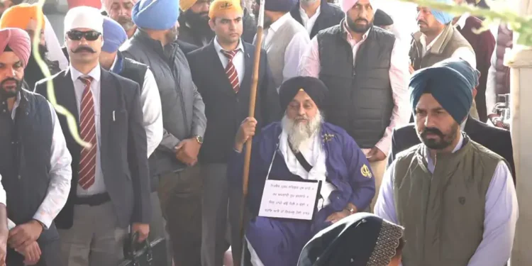 Sukhbir Badal Continues ‘Seva’ at Takhat Sri Kesgarh Sahib Amid High Security