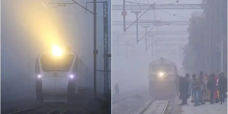 Dense Fog Disrupts Train Services in Bihar: Rajdhani, Sampoorna Kranti Expresses Delayed by Over 7 Hours
