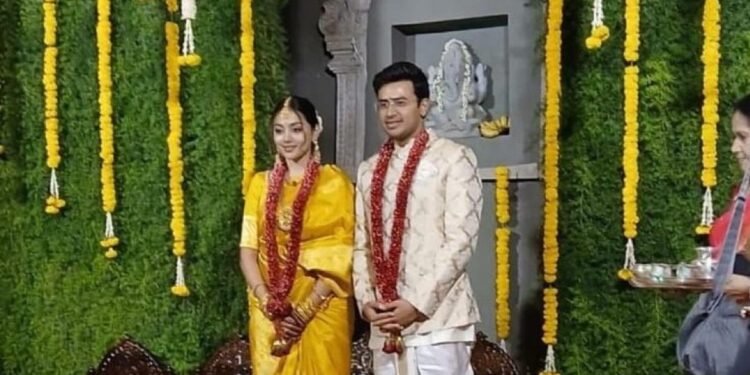 BJP MP Tejasvi Surya Marries Bharatanatyam Artist Sivasri Skandaprasad in Bengaluru