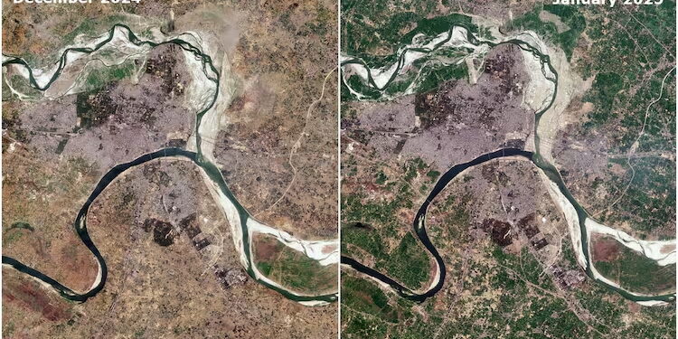 Satellite Reveals Massive Transformation of Prayagraj for Mahakumbh 2025