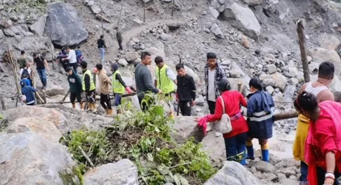 Over 1,200 Tourists Stranded in North Sikkim as Landslides Cut Off Key Roads