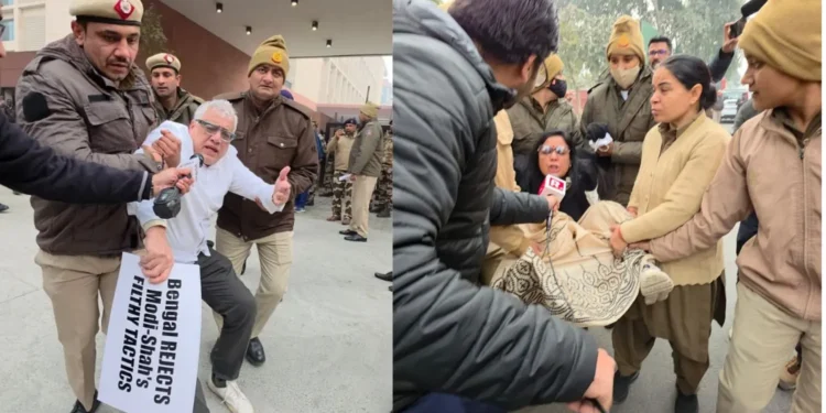 Mahua Moitra Detained During Protest Outside Amit Shah’s Office