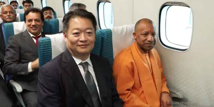 Yogi Adityanath Rides 600 kmph Maglev Train During Japan Visit