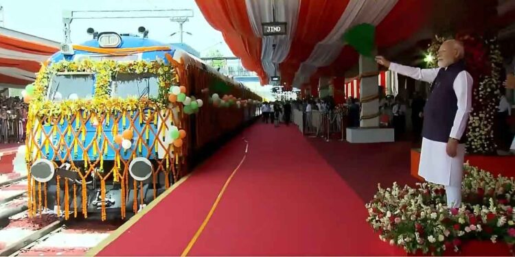 PM Modi Flags Off India’s First Hydrogen Train in Haryana’s Jind