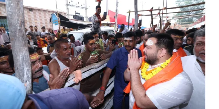 Tejashwi Yadav Offers Prayers at Hariharnath Temple Ahead of Bankipur Bypoll Results