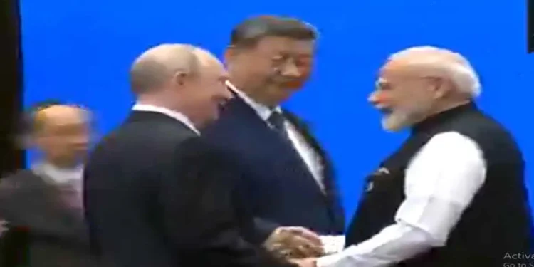 SCO Summit: PM Modi Warmly Greets Xi Jinping, Putin, Slams Terrorism
